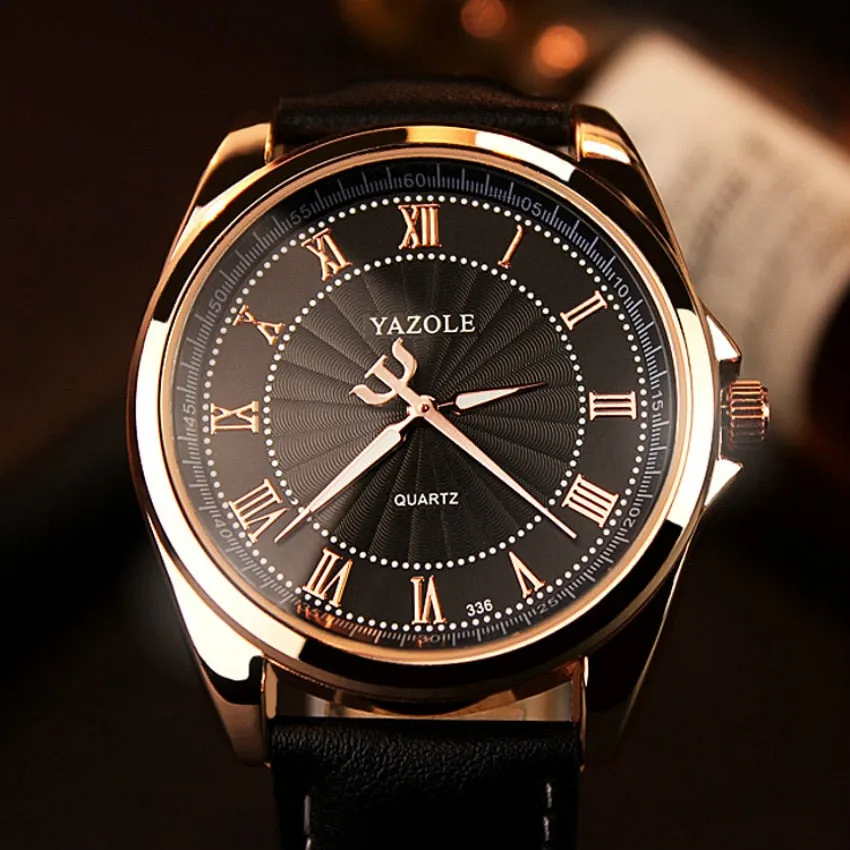 Luxury Quartz Wrist Watches Classic Fashion Leather Male Wristwatch