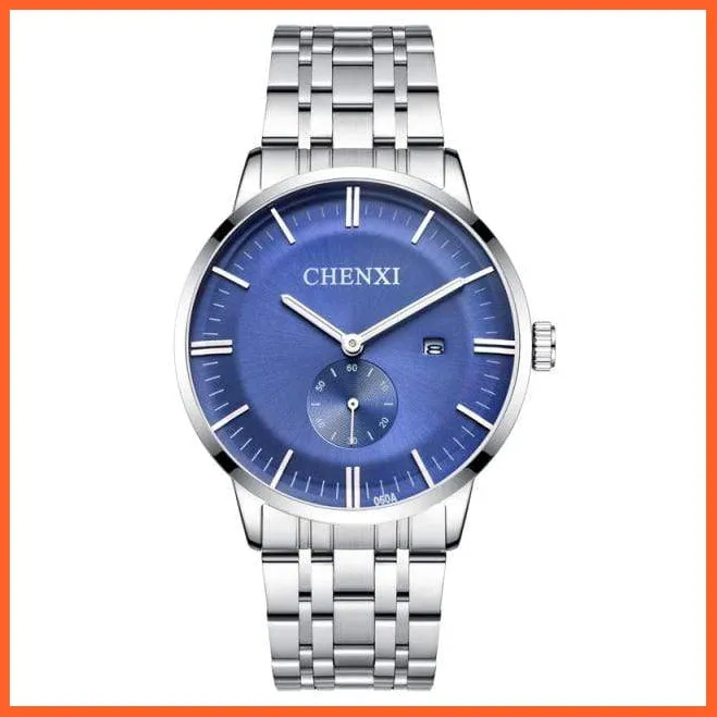 Luxury Stainless Steel Couple'S Wristwatches |  Fashion Watches Men Women Quartz Watch | Silver Stainless Steel Waterproof  Watches