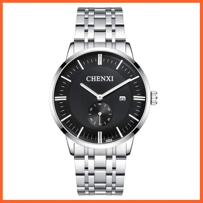 Luxury Stainless Steel Couple'S Wristwatches |  Fashion Watches Men Women Quartz Watch | Silver Stainless Steel Waterproof  Watches