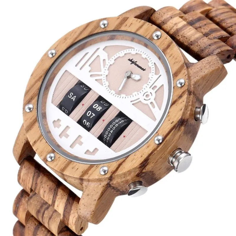 Mechanical Wooden Watch For Men