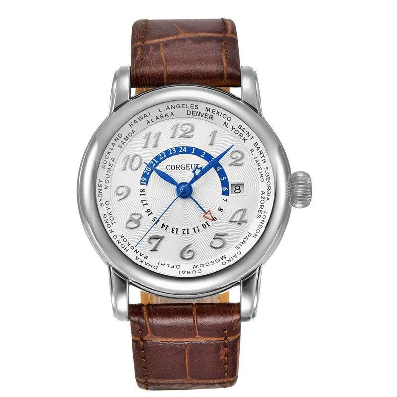 Men's Automatic Mechanical Leather Strap Watches