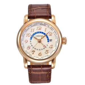 Men's Automatic Mechanical Leather Strap Watches