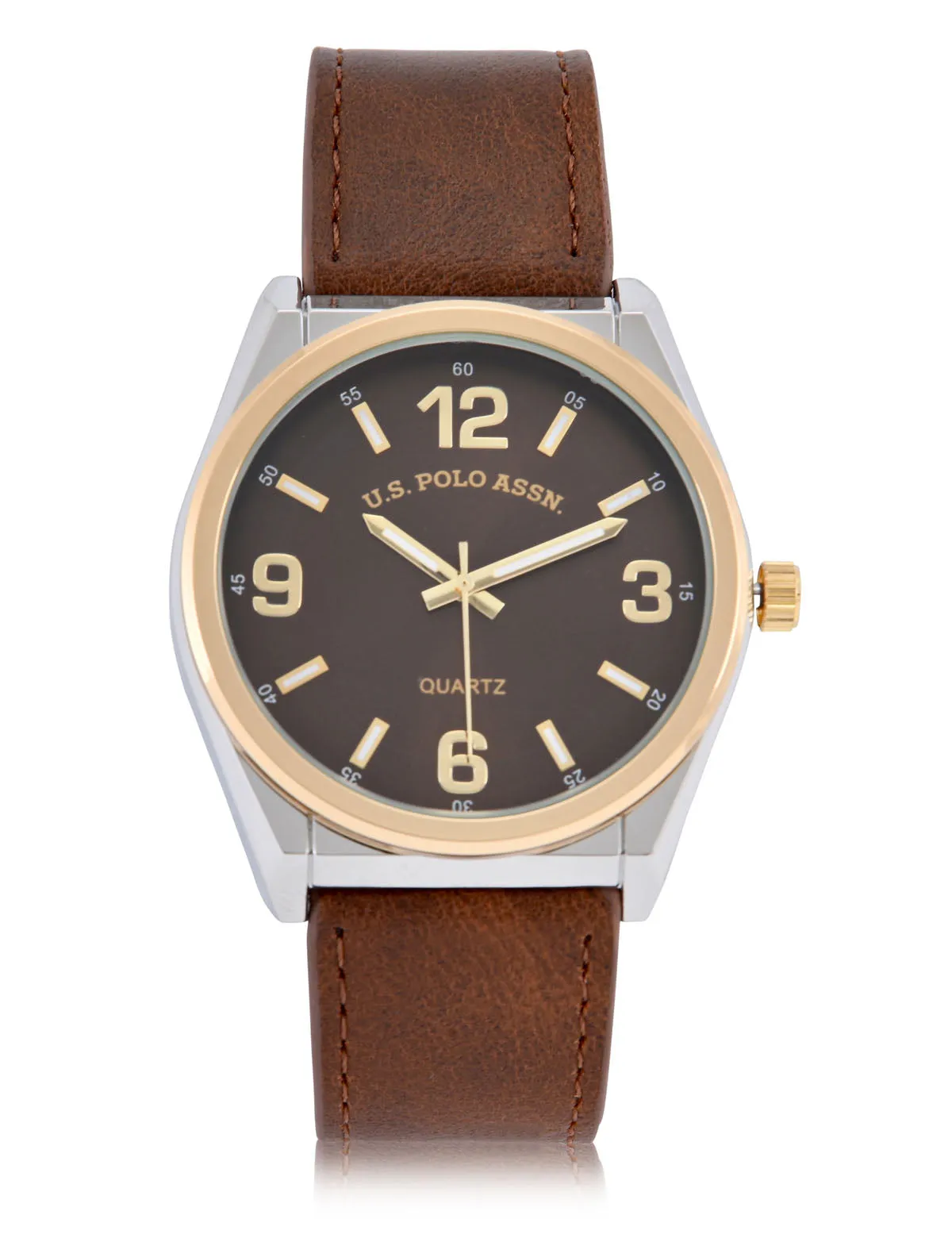 MENS CLASSIC BROWN STRAP WATCH