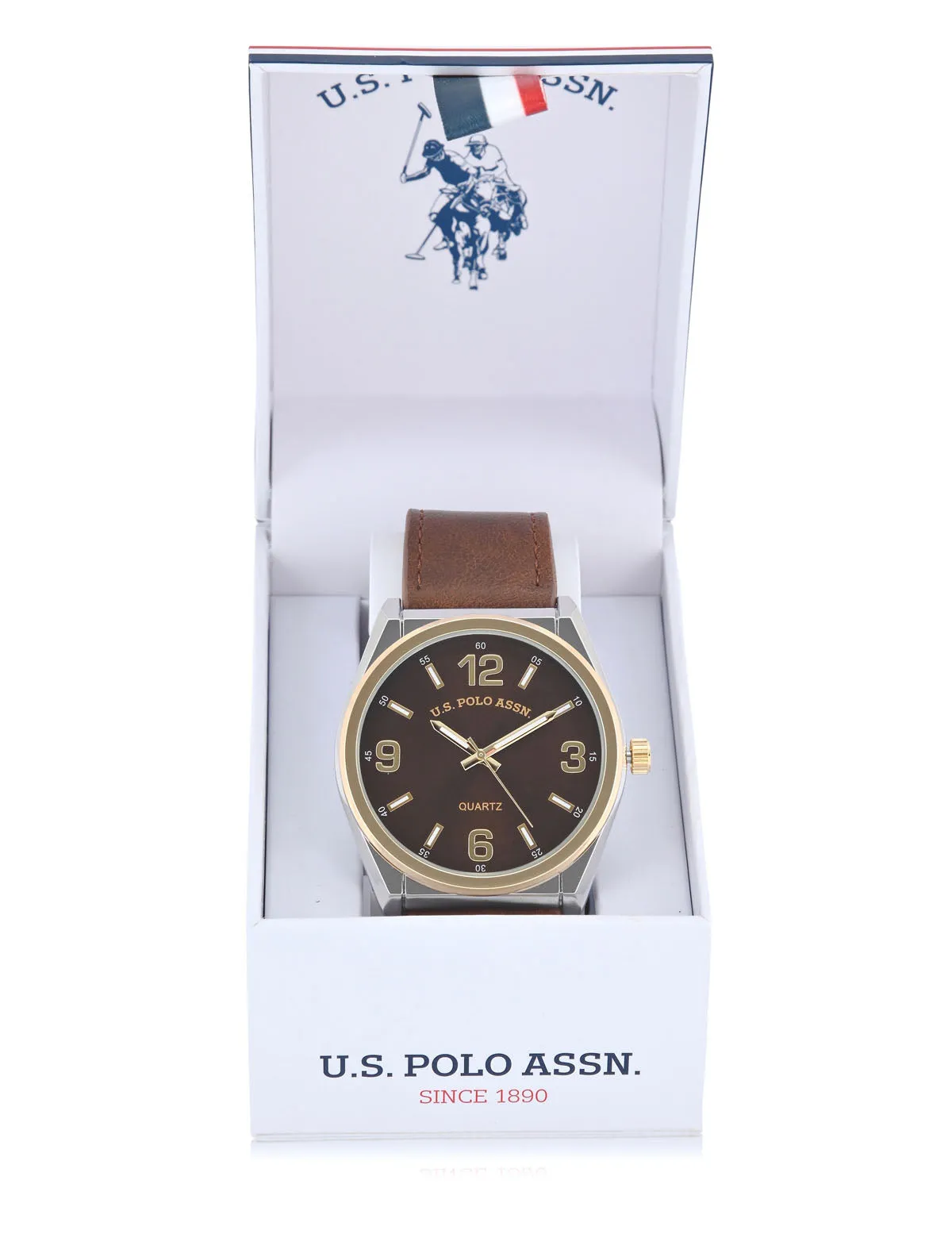 MENS CLASSIC BROWN STRAP WATCH