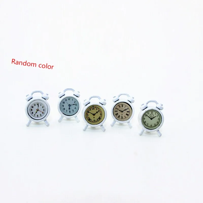 Mini Alarm Clock Round Number Double Bell Desk Table Digital Quartz Clock Home Decoration Retro Portable Cute Durable Kids Toy