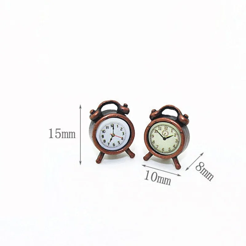 Mini Alarm Clock Round Number Double Bell Desk Table Digital Quartz Clock Home Decoration Retro Portable Cute Durable Kids Toy