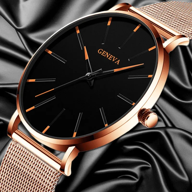 Minimalist Men's Fashion Ultra Thin Watches