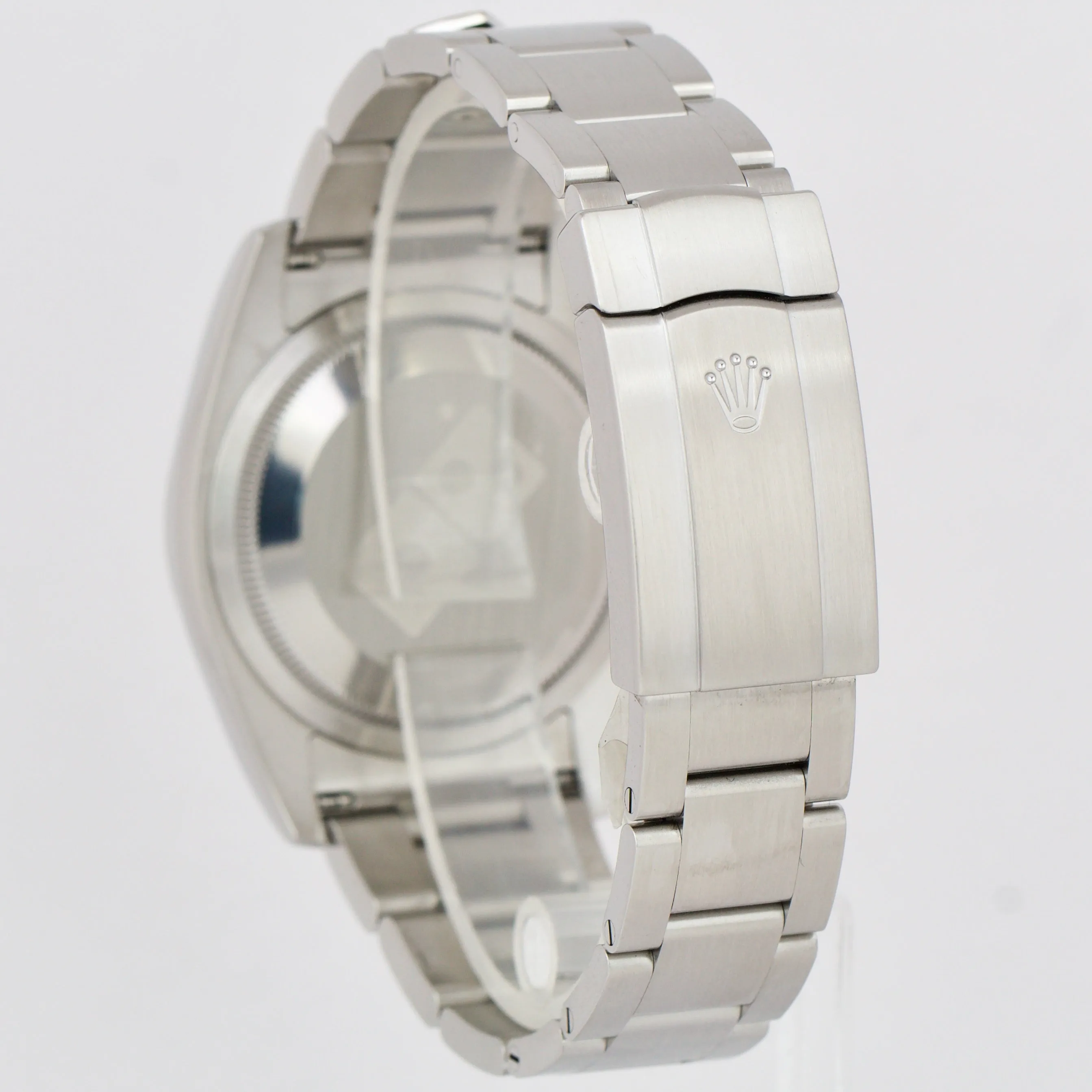 MINT Rolex Oyster Perpetual 36mm Stainless Steel Silver Domino Watch 116000 B&P