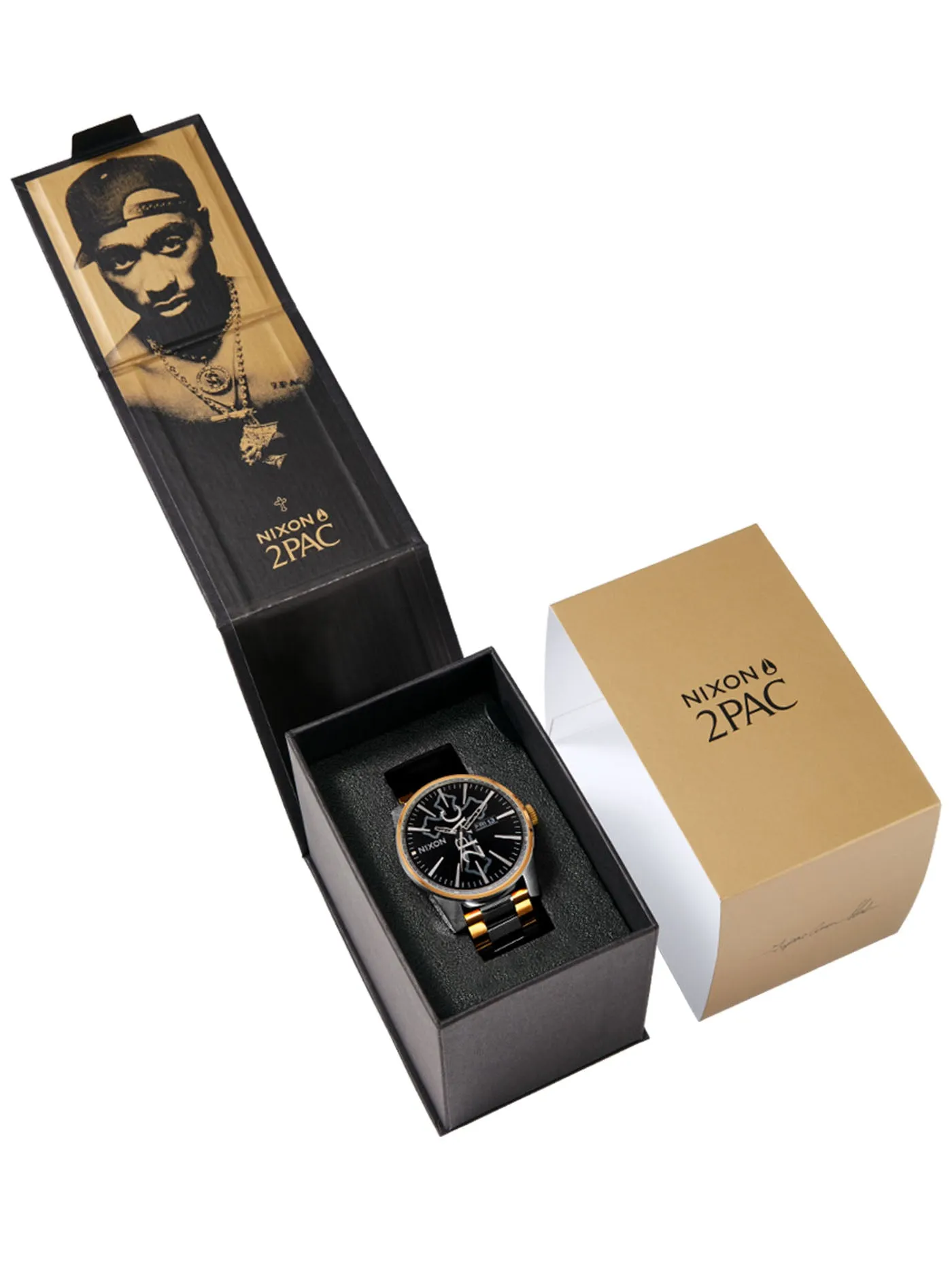 Nixon x 2PAC Sentry Stainless Steel Watch