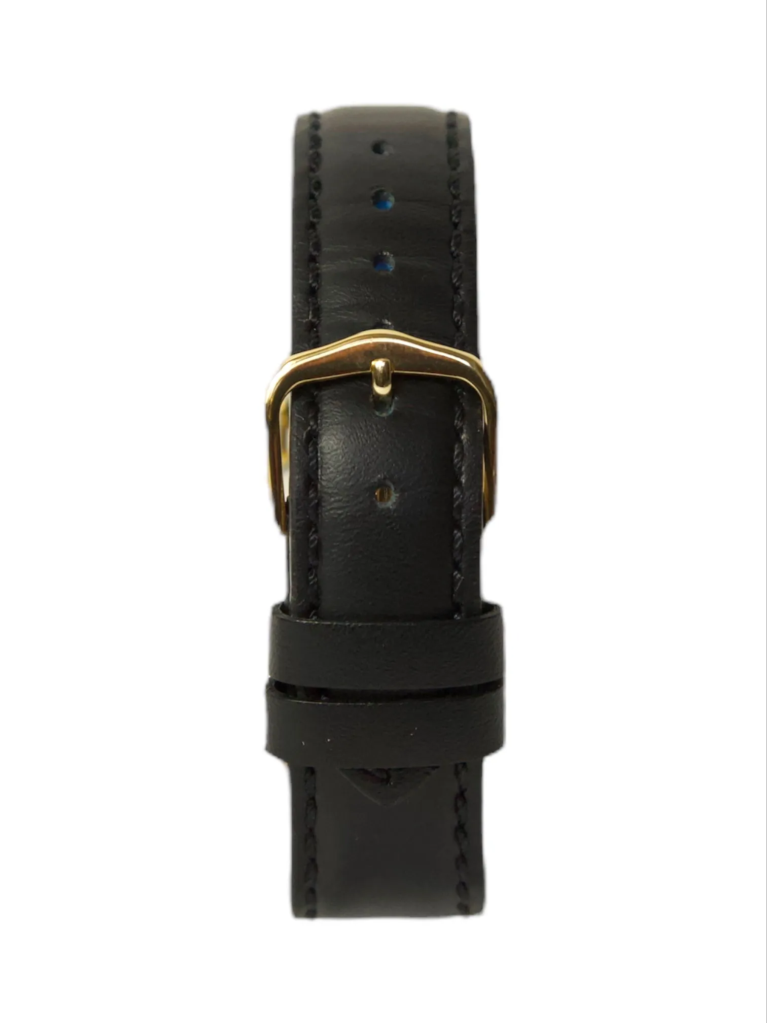 Omega Deville Model 591.0018 Black Strap Gold Watch