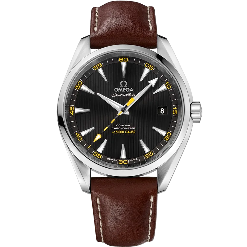 Omega Seamaster Aqua Terra 150M 41.5 mm, steel on leather strap