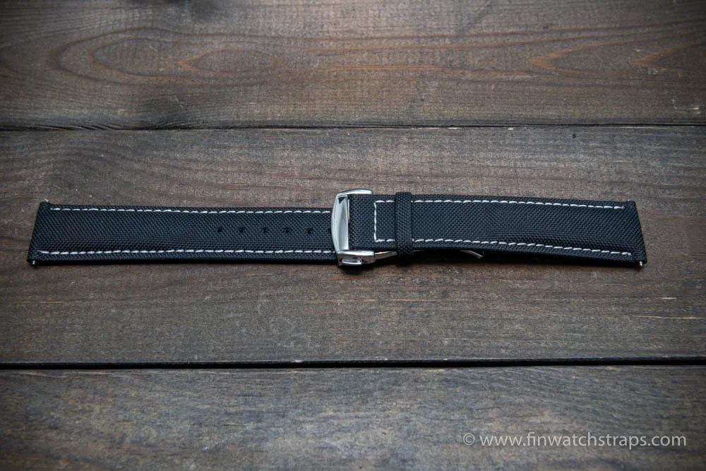 Omega watch strap, canvas with leather lining 22x20 mm, 21x20 mm, 20x18 mm, 19x18 mm