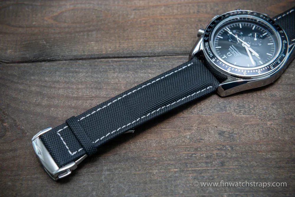 Omega watch strap, canvas with leather lining 22x20 mm, 21x20 mm, 20x18 mm, 19x18 mm