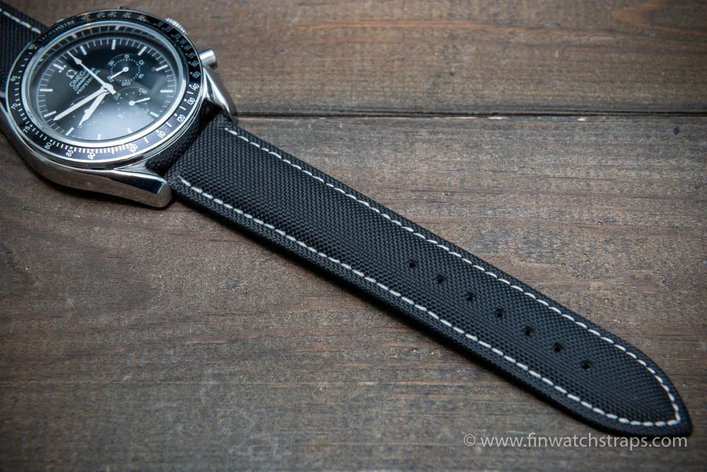 Omega watch strap, canvas with leather lining 22x20 mm, 21x20 mm, 20x18 mm, 19x18 mm