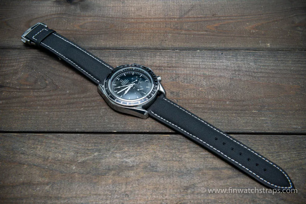 Omega watch strap, canvas with leather lining 22x20 mm, 21x20 mm, 20x18 mm, 19x18 mm
