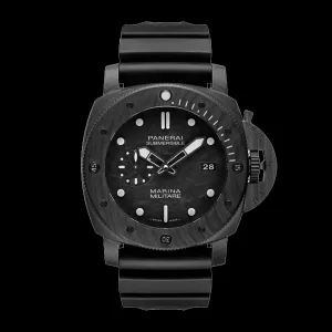 Panerai Submersible Marina Militare Carbotech Watch, 47mm Grey Dial, PAM00979