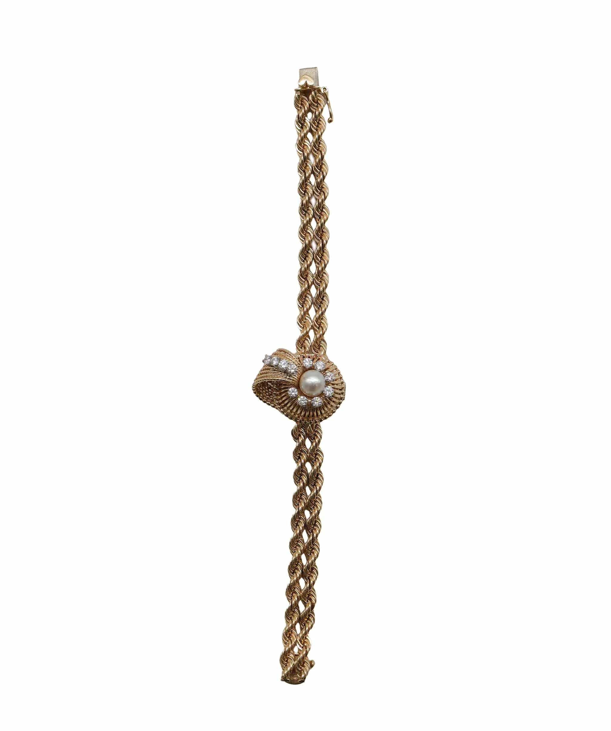 Pearl Diamond Yellow Gold Watch DX0947 DXBS2505