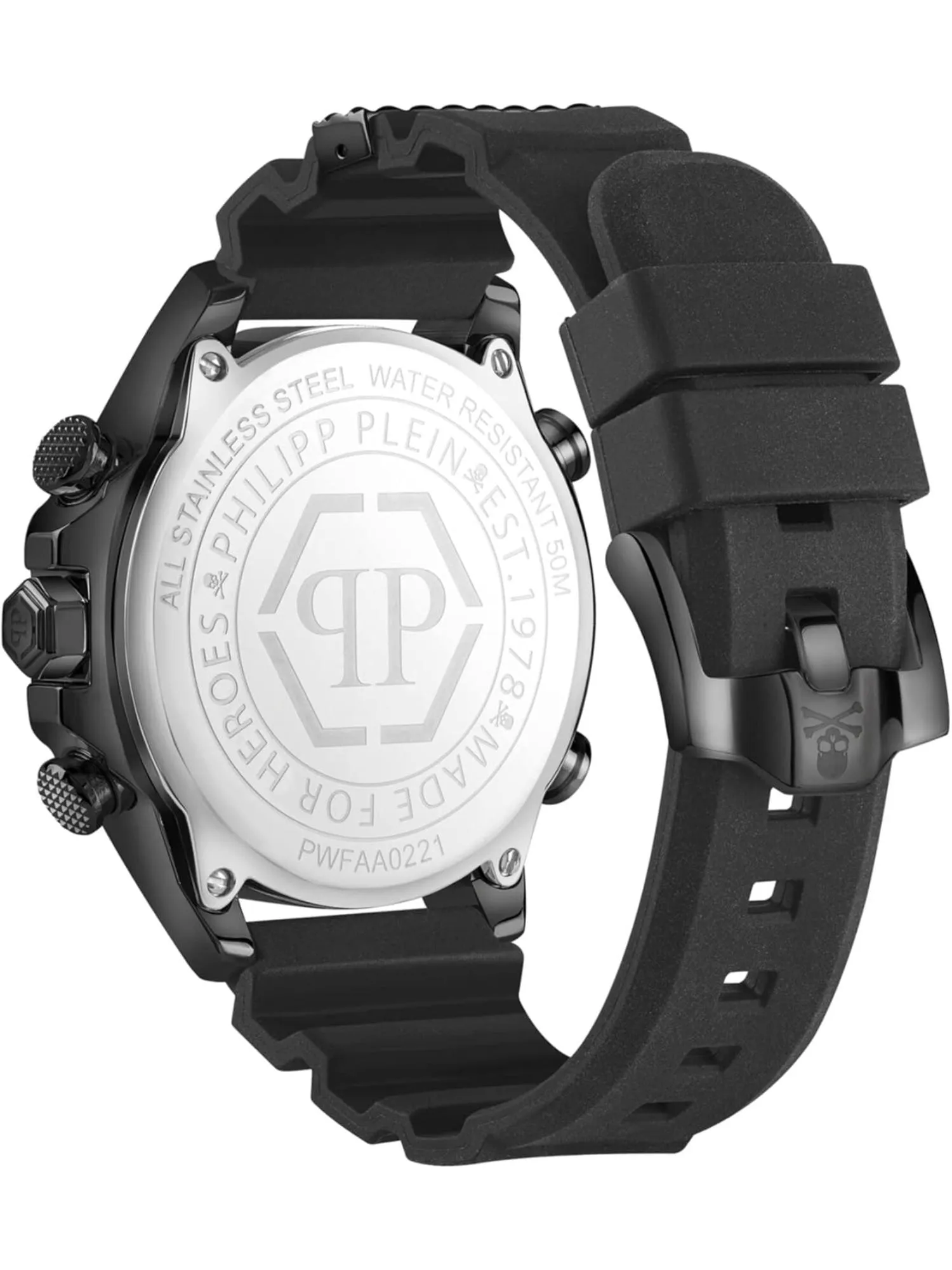 Philipp Plein Men 44 MM Size Black Dial Analog Watch - PWFAA0221