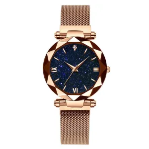 Reloj Mujer Luxury Starry Sky Women Watches Magnetic Mesh Belt Band Watch Fashionable Dress Wristwatch for Elegant Style