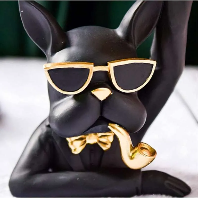 Resin Bulldog Decoration Tray