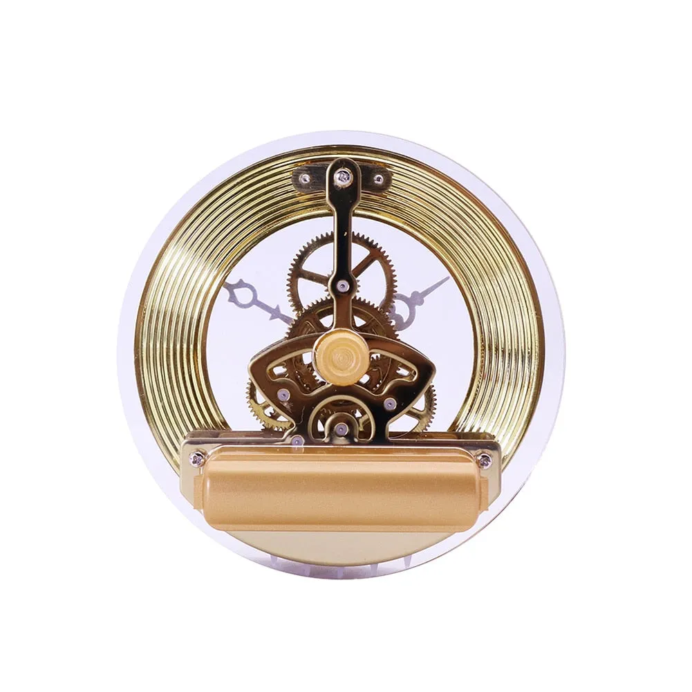 Retro Gear Wall Clock Movement Round Decorative Table Clock Metal Perspective Wall Clock Table Clock Clock Durable