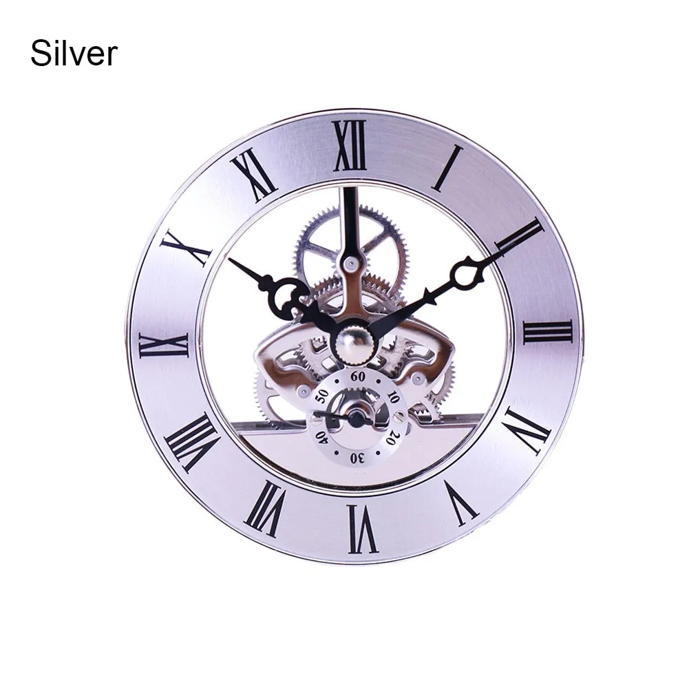 Retro Gear Wall Clock Movement Round Decorative Table Clock Metal Perspective Wall Clock Table Clock Clock Durable