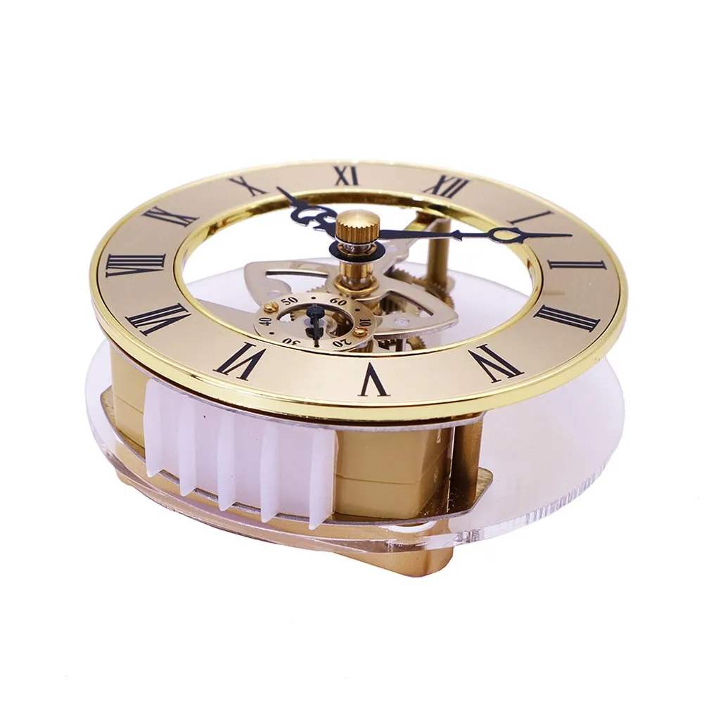 Retro Gear Wall Clock Movement Round Decorative Table Clock Metal Perspective Wall Clock Table Clock Clock Durable
