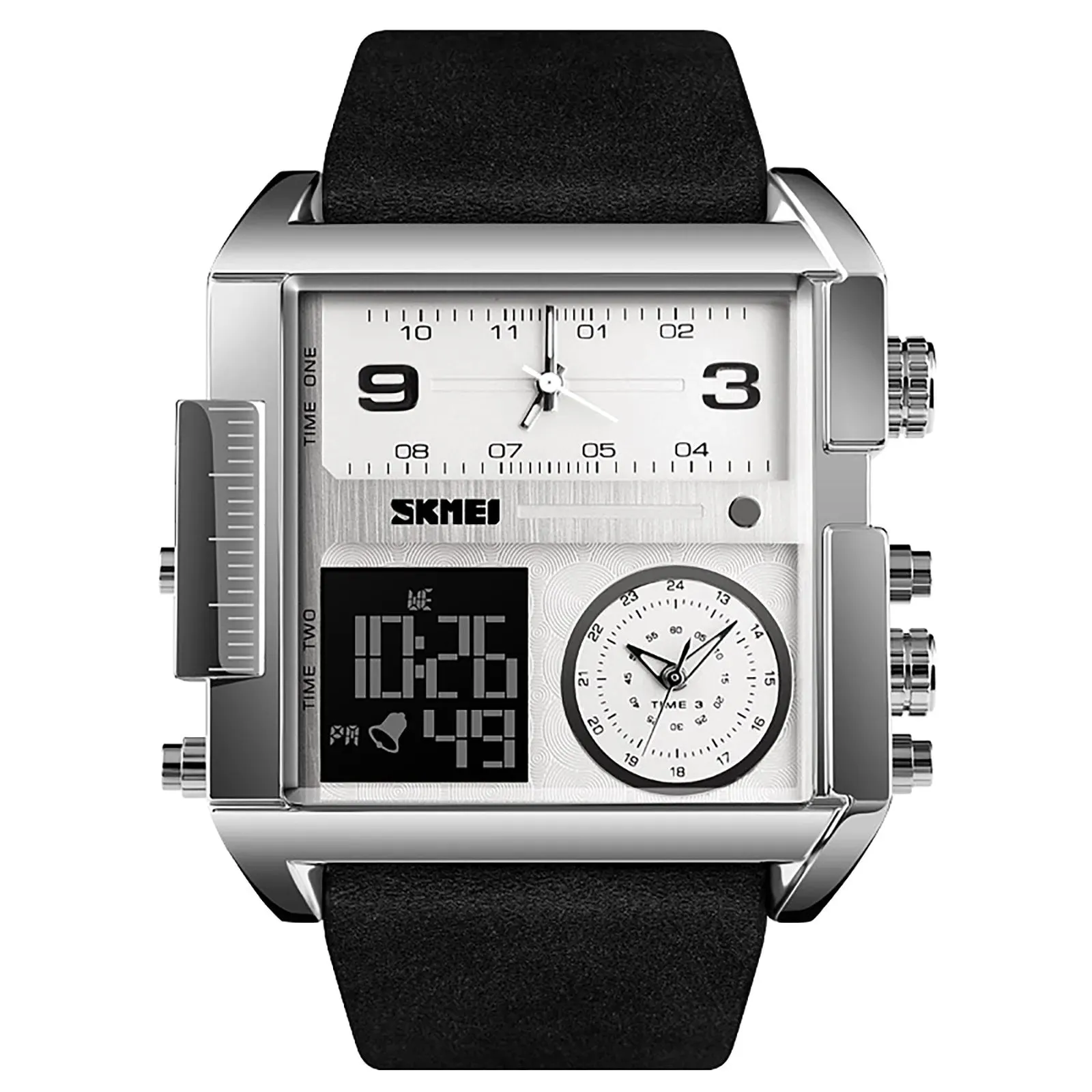 Retro Rectangle Waterproof Digital Men's Quartz Watches
