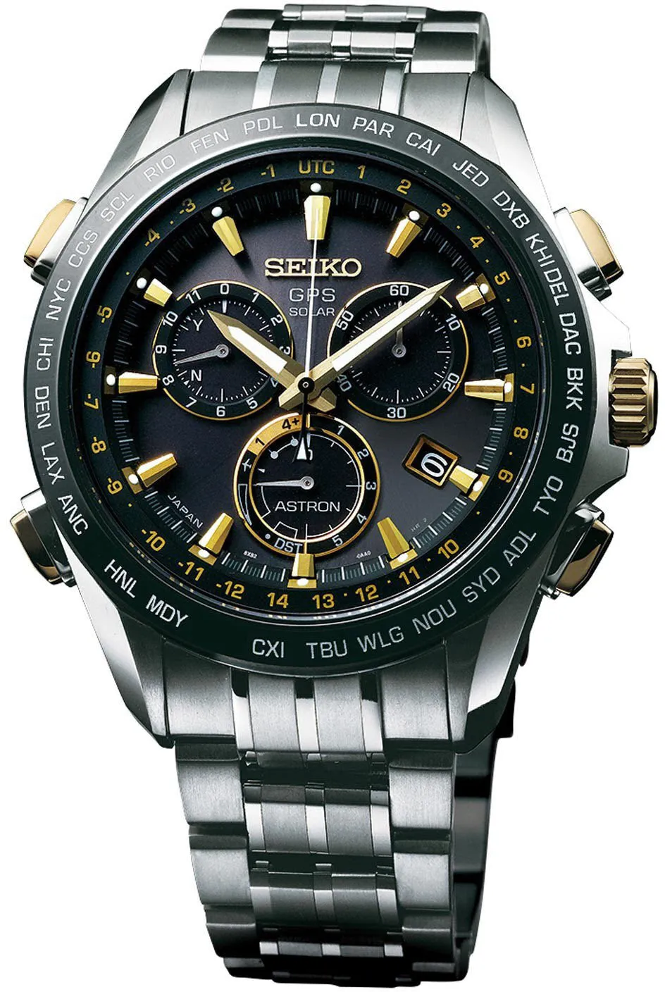 SA Watch GPS Solar Chronograph Gold