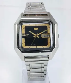 Seiko 5 Automatic Movement Black Dial 17 Jewels Men's Watch