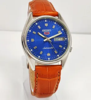 Seiko 5 Navy Blue Dial 17 Jewels Men's Automatic Wrist Watch 7009A