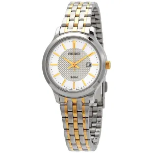 Seiko Neo Classic Quartz White Dial Two-tone Ladies Watch SUR647P1