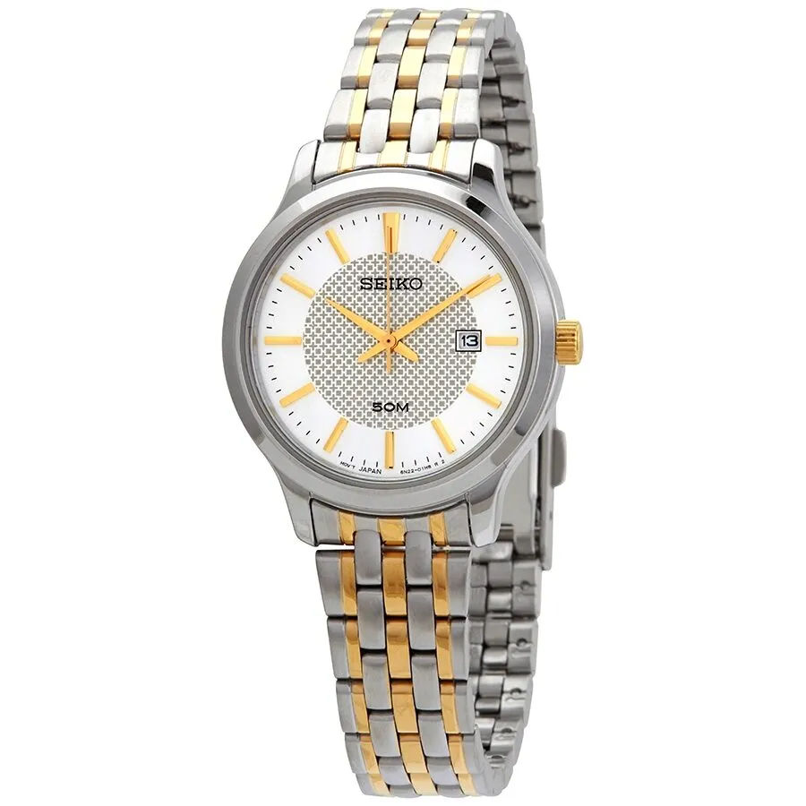 Seiko Neo Classic Quartz White Dial Two-tone Ladies Watch SUR647P1