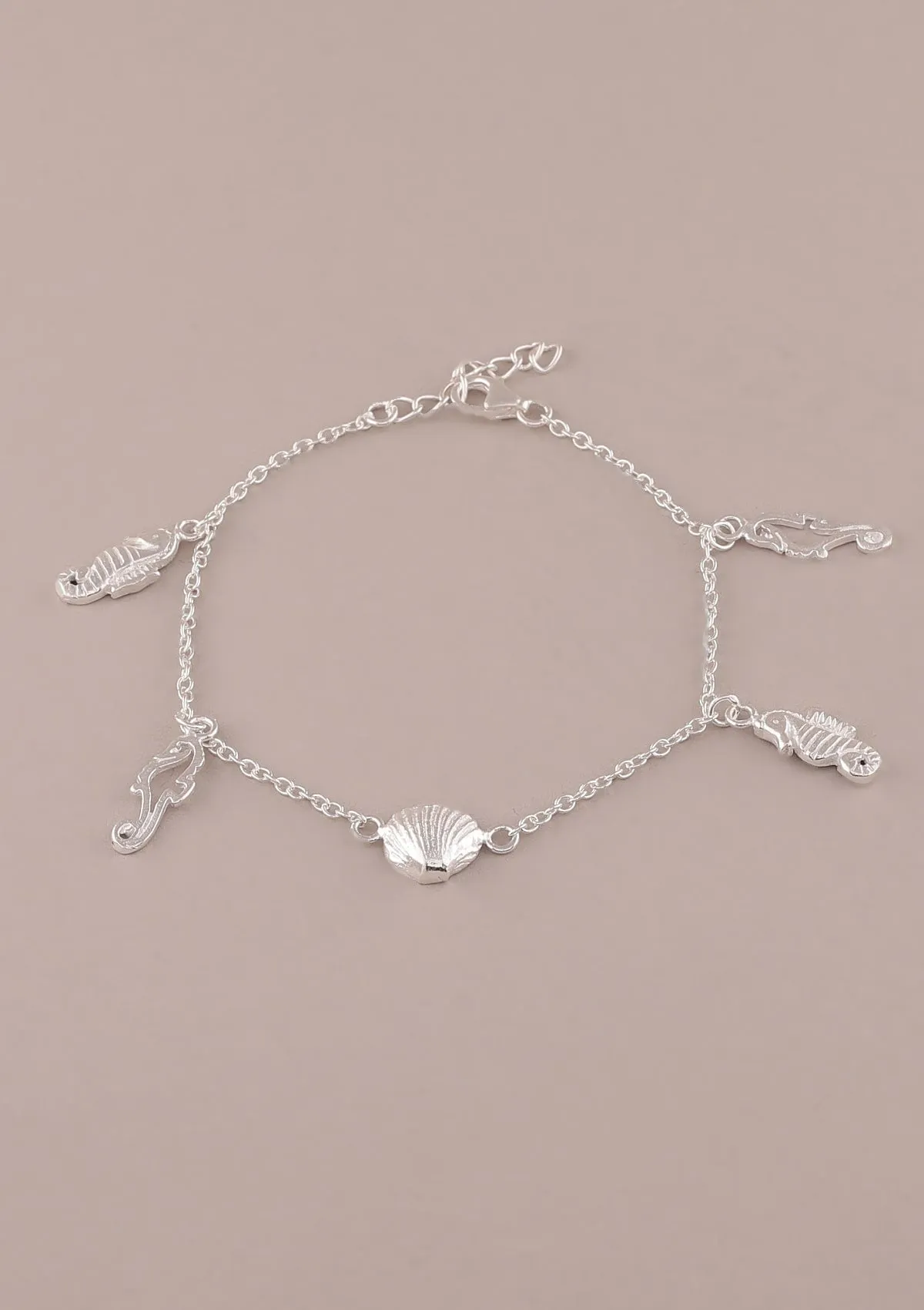 Silver Ocean Charm Bracelet