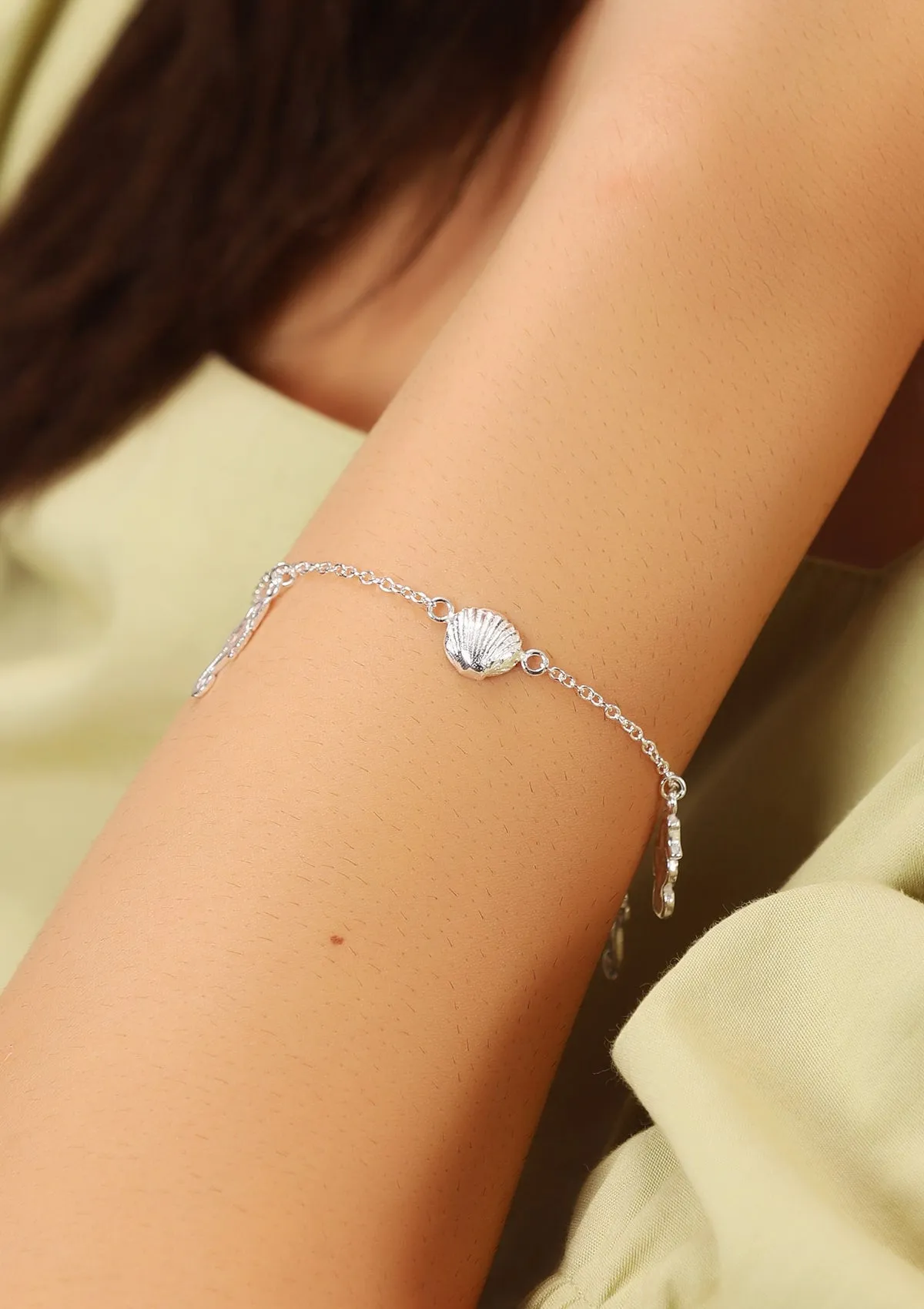 Silver Ocean Charm Bracelet