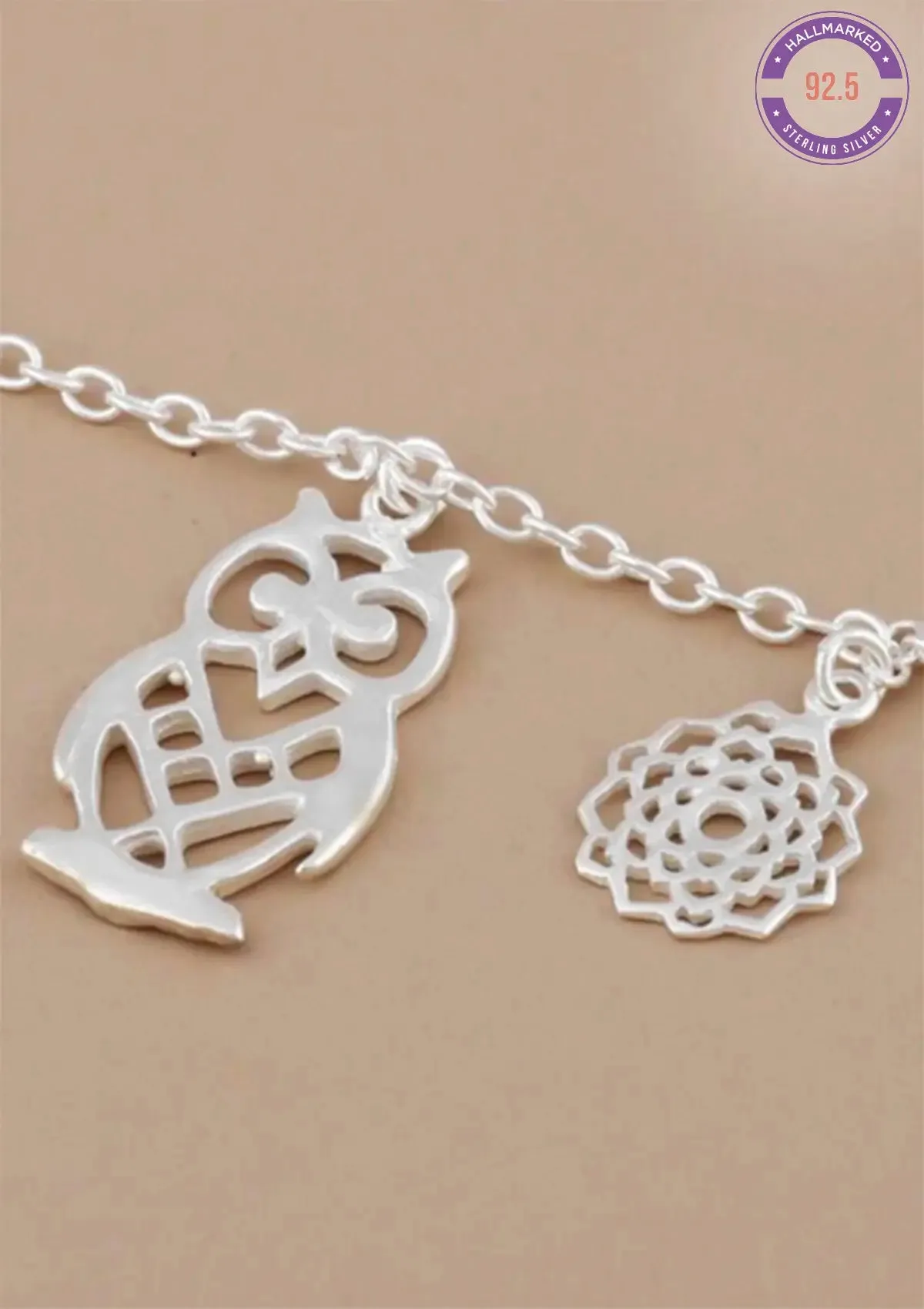 Silver Owl Charm Bracelet