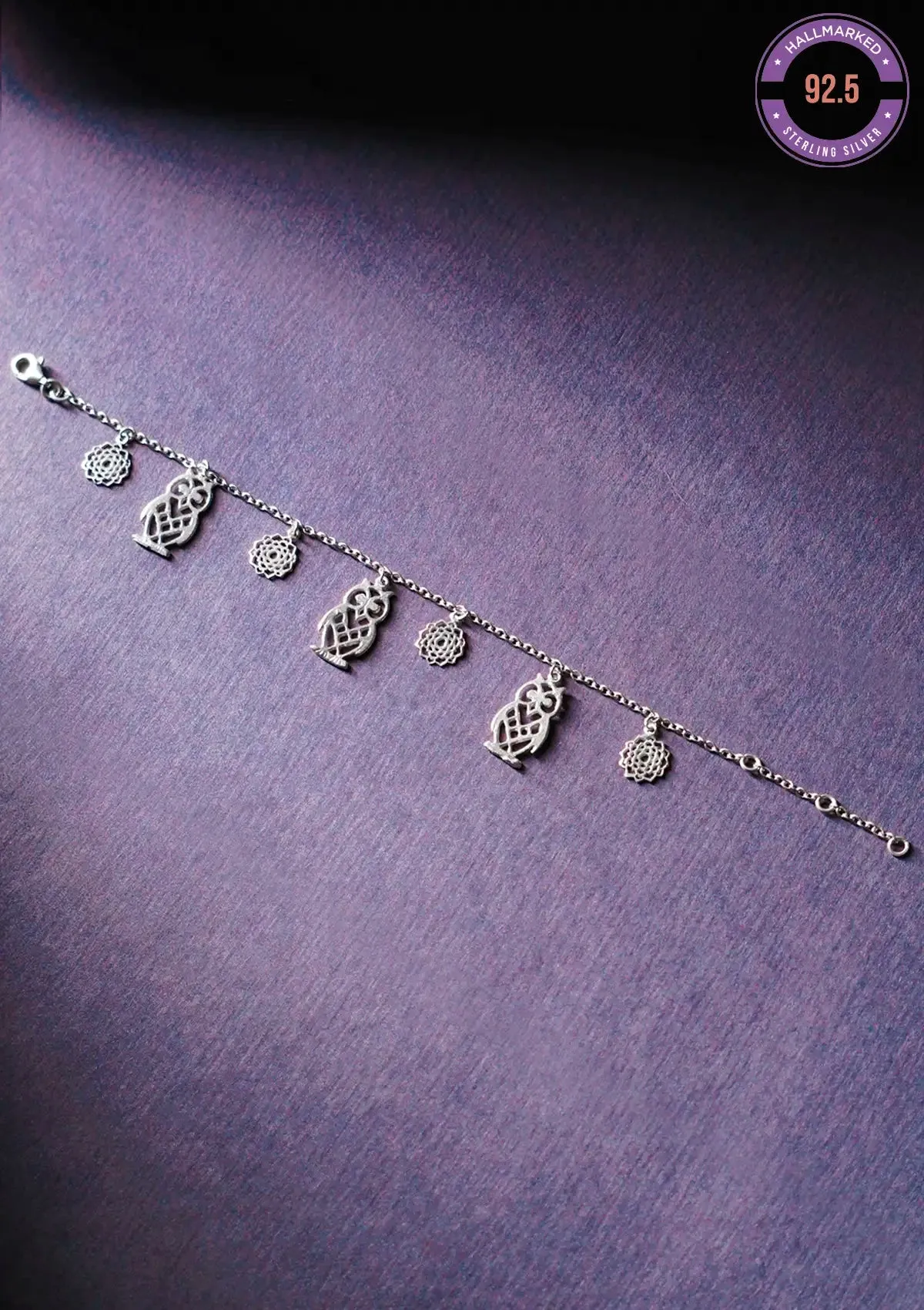 Silver Owl Charm Bracelet