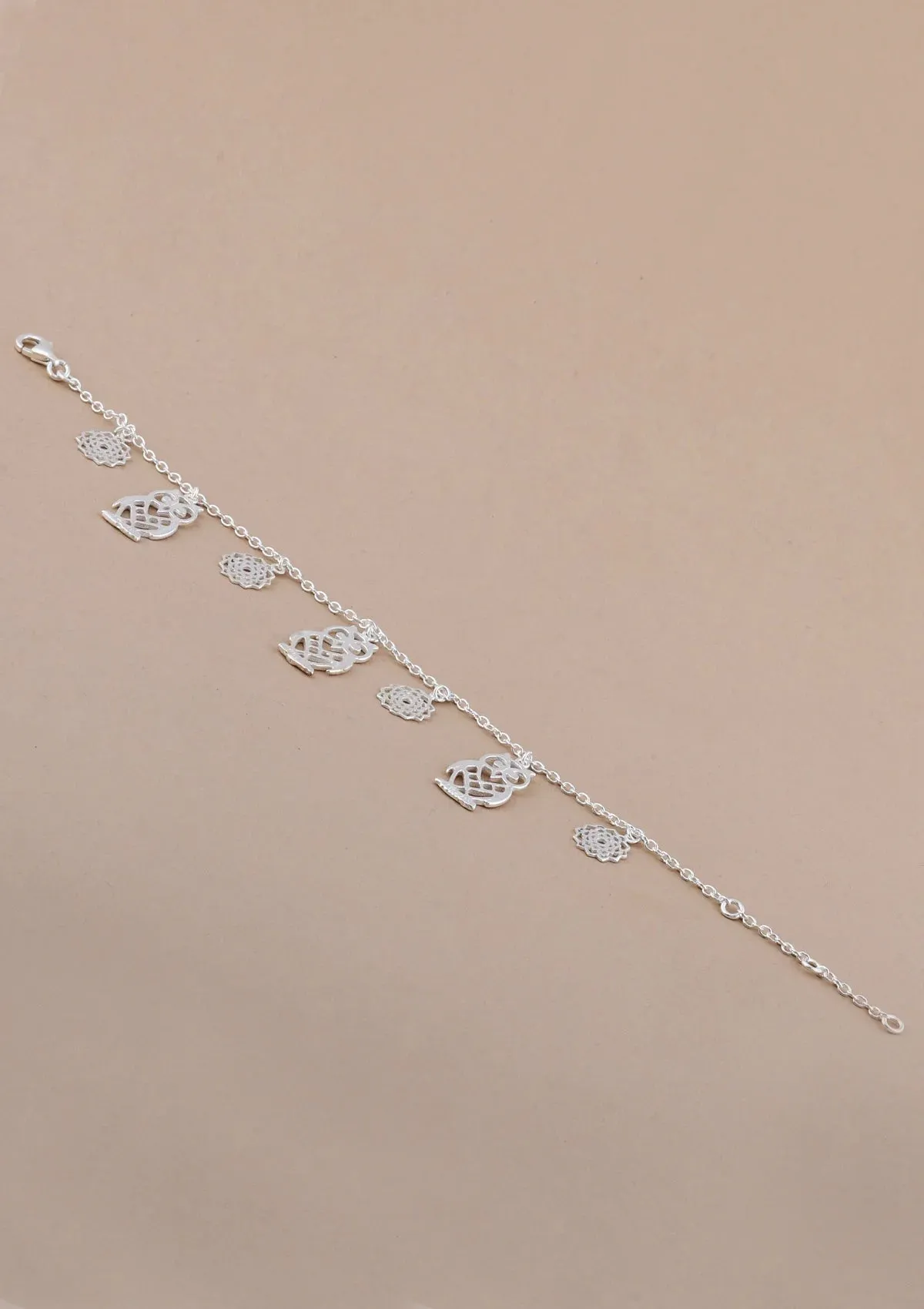 Silver Owl Charm Bracelet