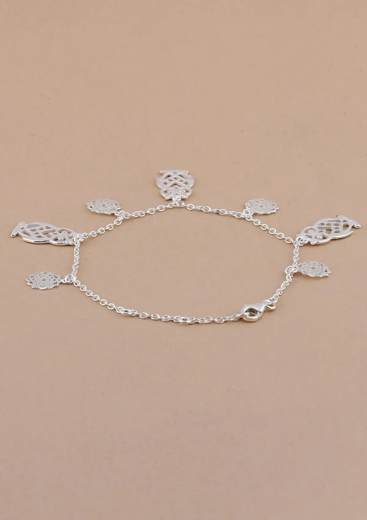 Silver Owl Charm Bracelet