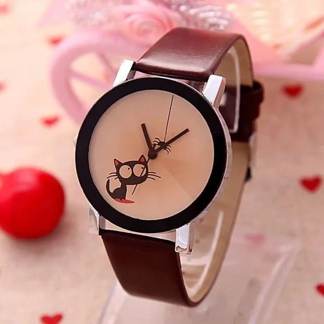 Simple Cute Kitten Watch