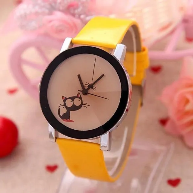 Simple Cute Kitten Watch