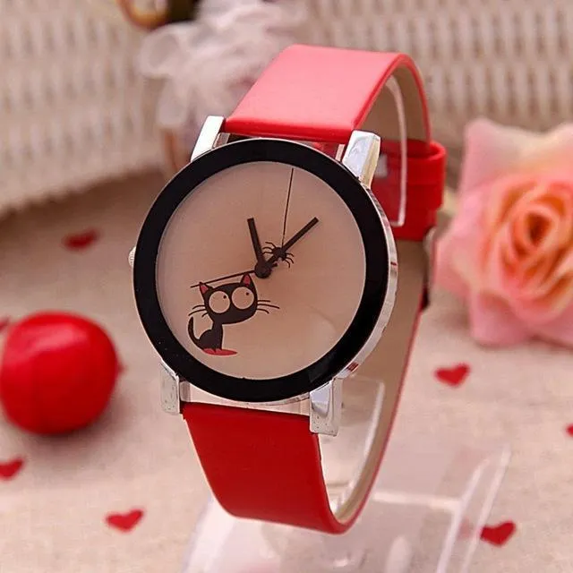 Simple Cute Kitten Watch