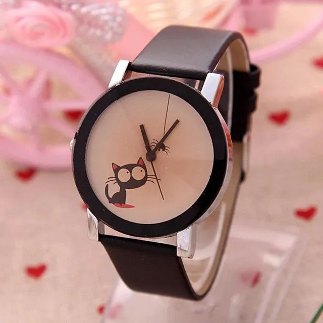Simple Cute Kitten Watch