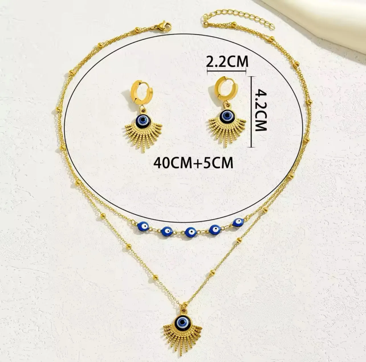 Simple Fashionable Style Long Clavicle Chain Necklace And Bracelet S4965513