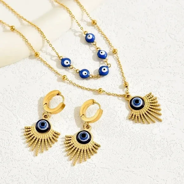 Simple Fashionable Style Long Clavicle Chain Necklace And Bracelet S4965513