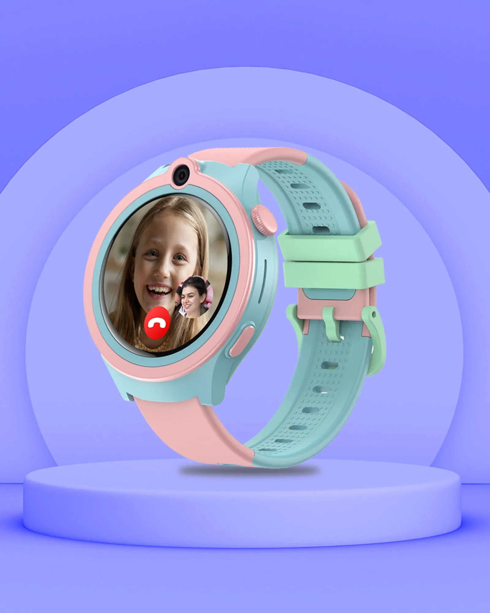 Spiky Cacus 4g Video & Voice Calling Smartwatch with GPS  - Purple