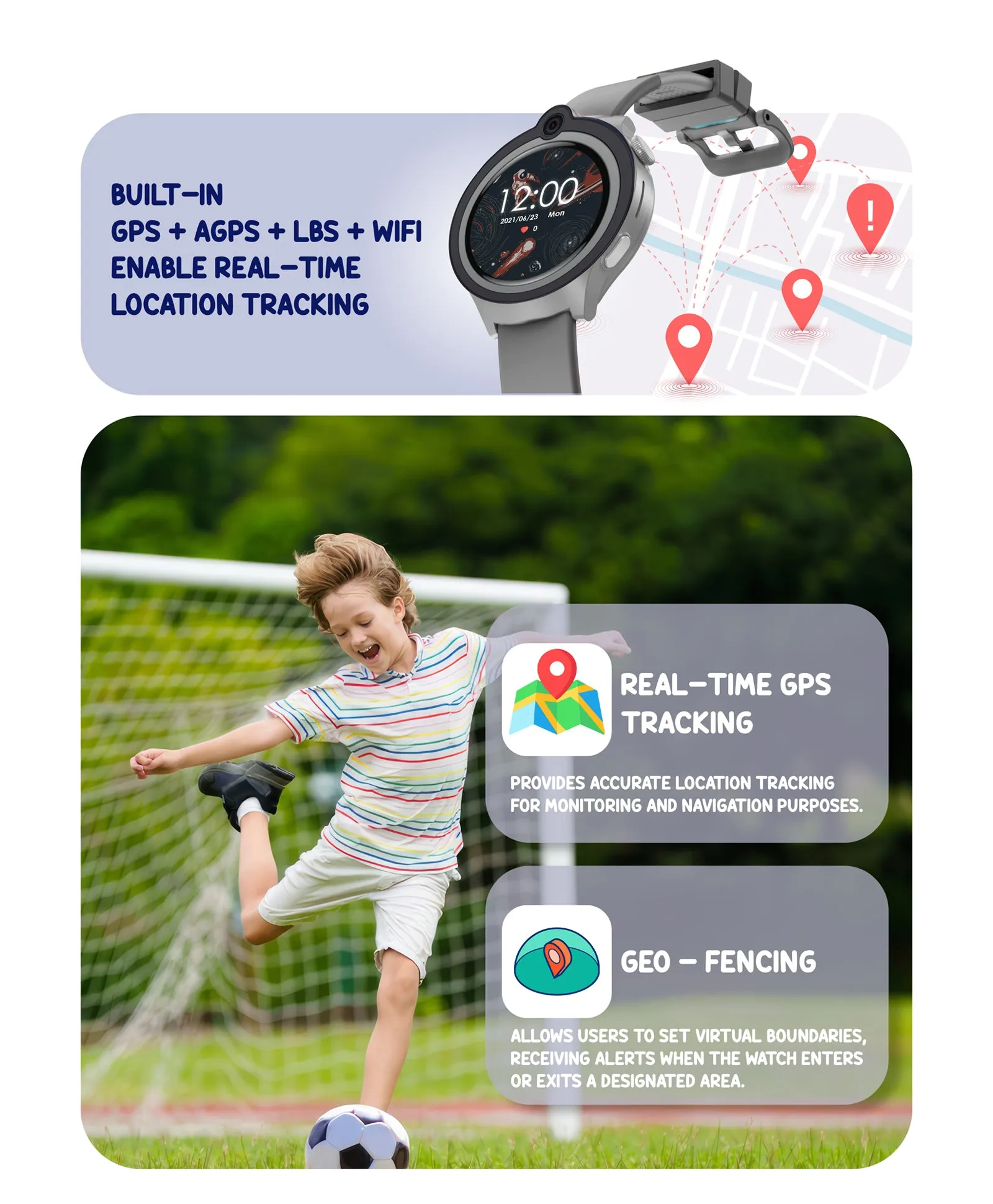 Spiky Cacus 4g Video & Voice Calling Smartwatch with GPS  - Purple
