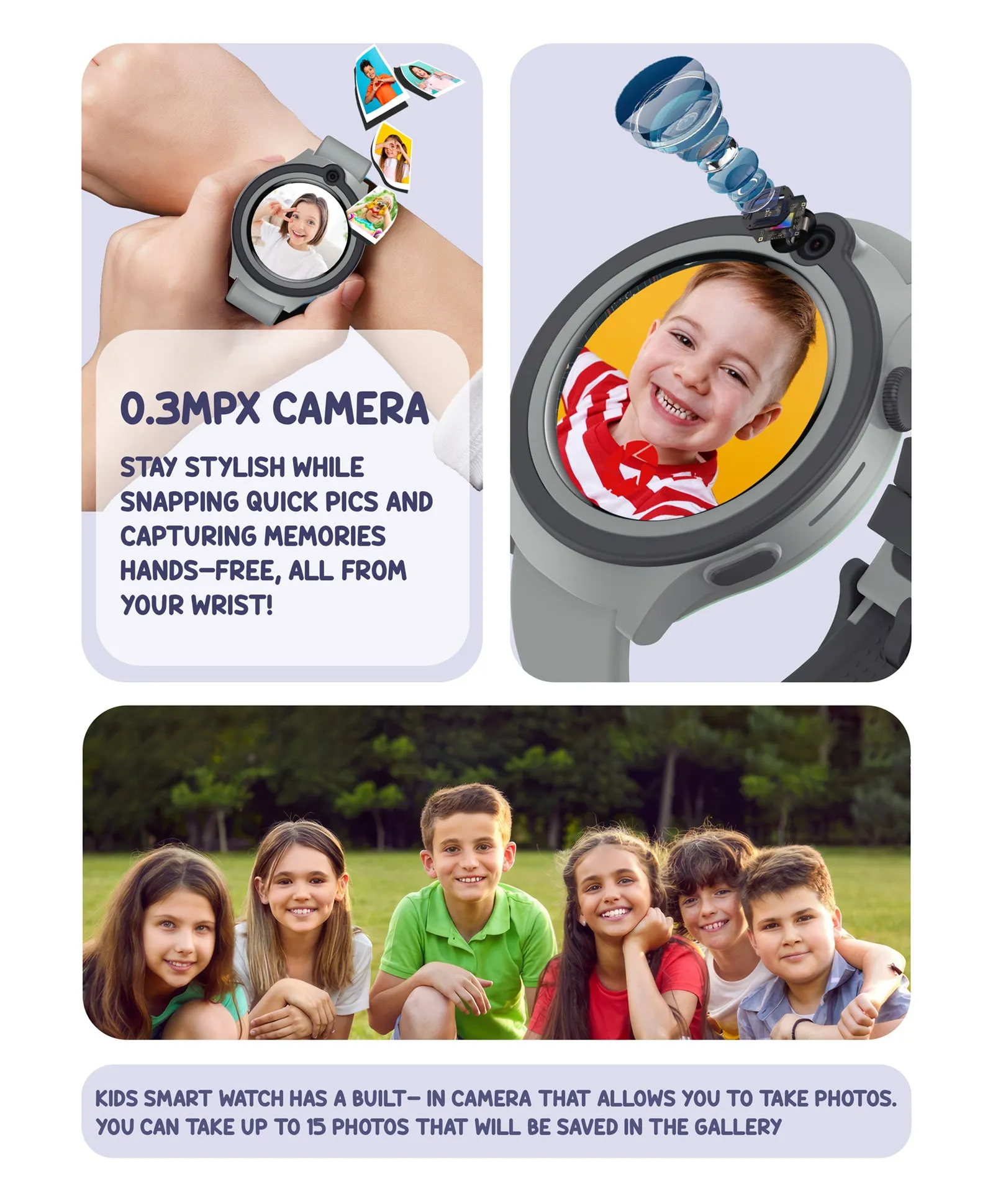 Spiky Cacus 4g Video & Voice Calling Smartwatch with GPS  - Purple