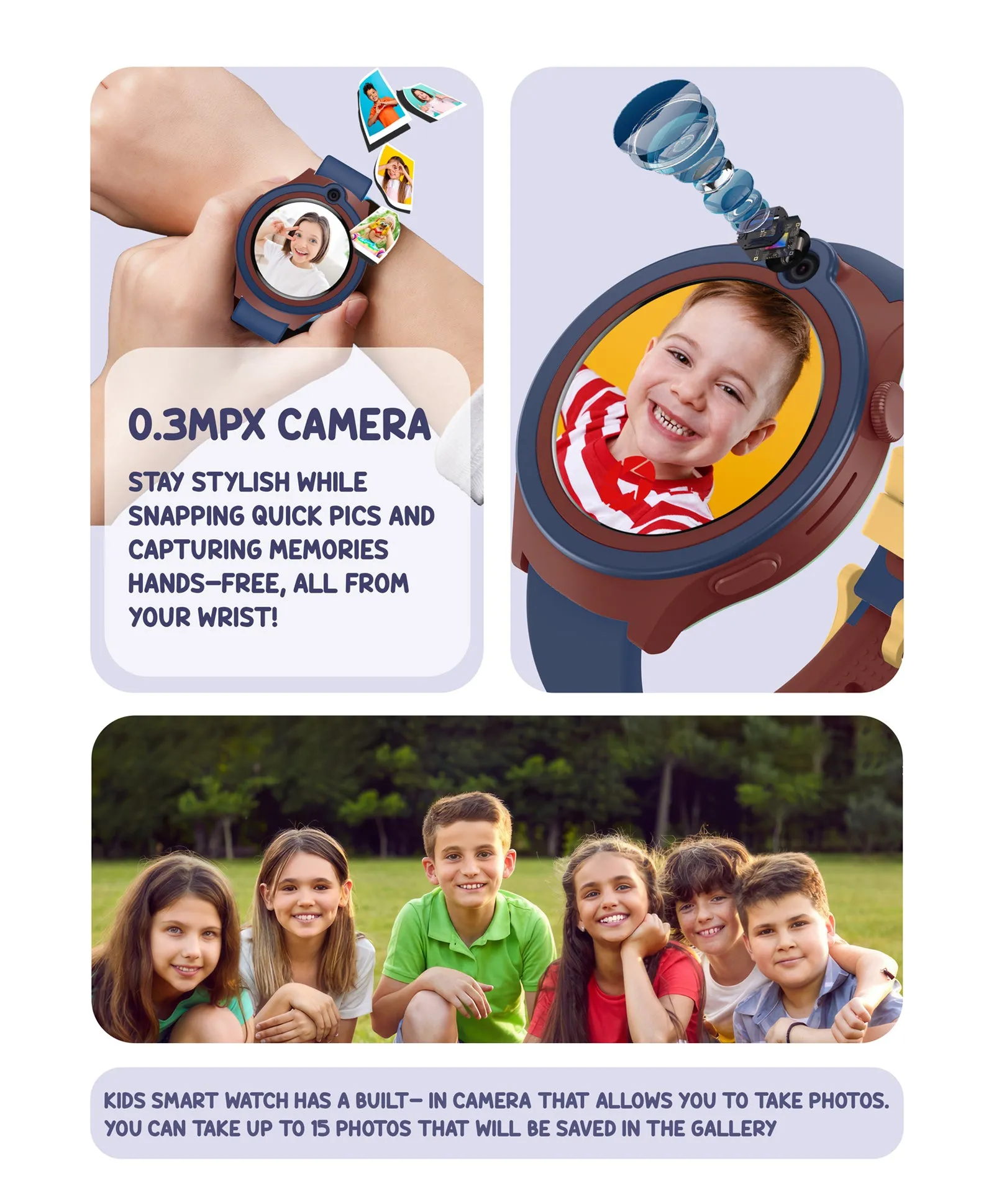 Spiky Cacus 4g Video & Voice Calling Smartwatch with GPS  - Purple