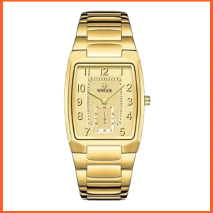 Square Watch For Men | Luxury Business Stainless Steel Gold Quartz Wrist Watches